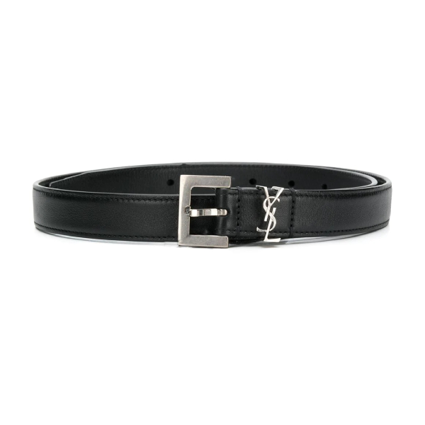 Saint Laurent - Monogram square-buckle belt, ივ სენ ლორანი, ქამარი