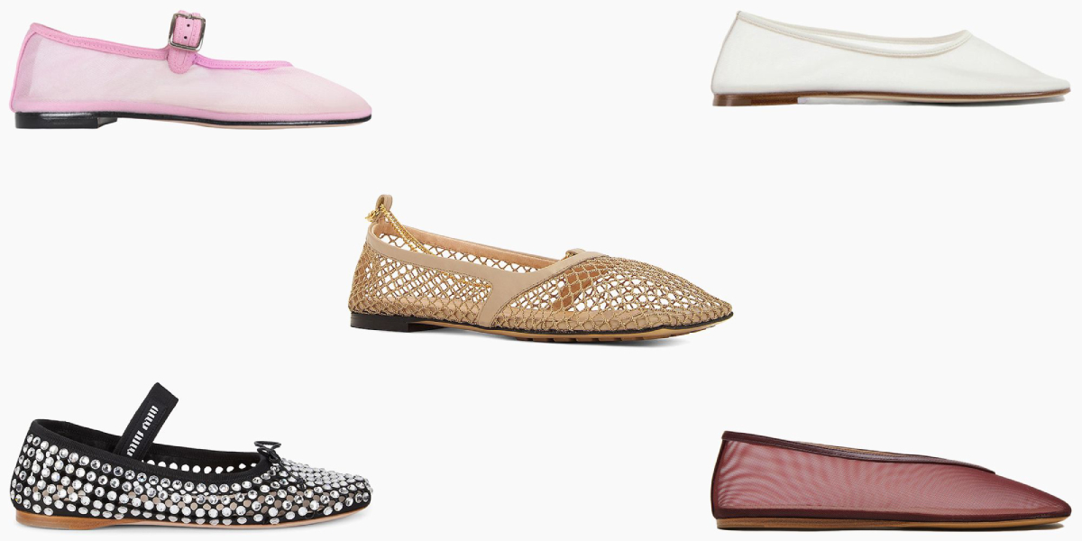 mesh ballet flats,mesh shoes