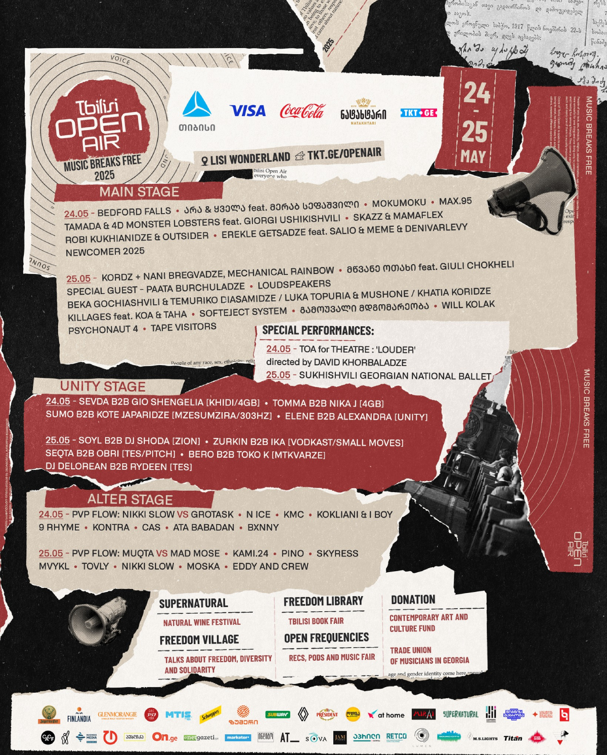 Tbilisi Open Air 2025, Tbilisi Open Air Line Up