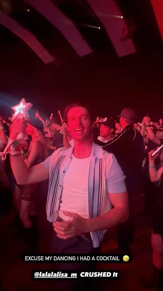 Patrick Schwarzenegger dancing at Coachella 