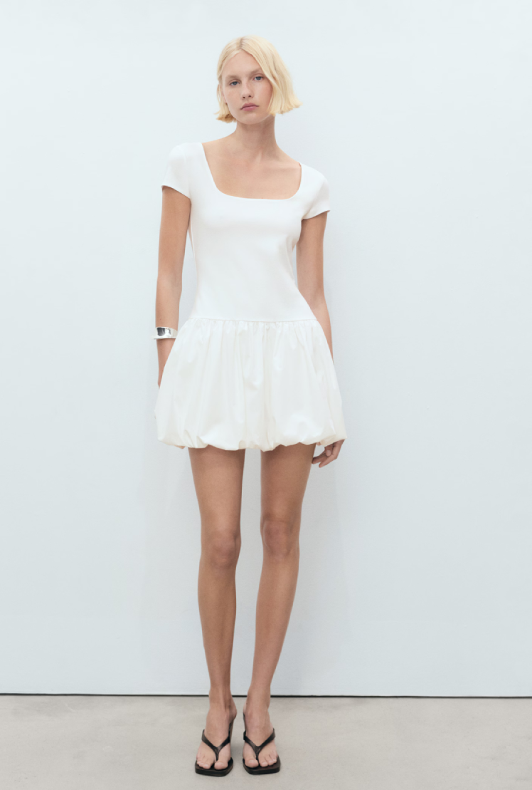 Mango Short White Dress, Mango თეთრი მოკლე კაბა