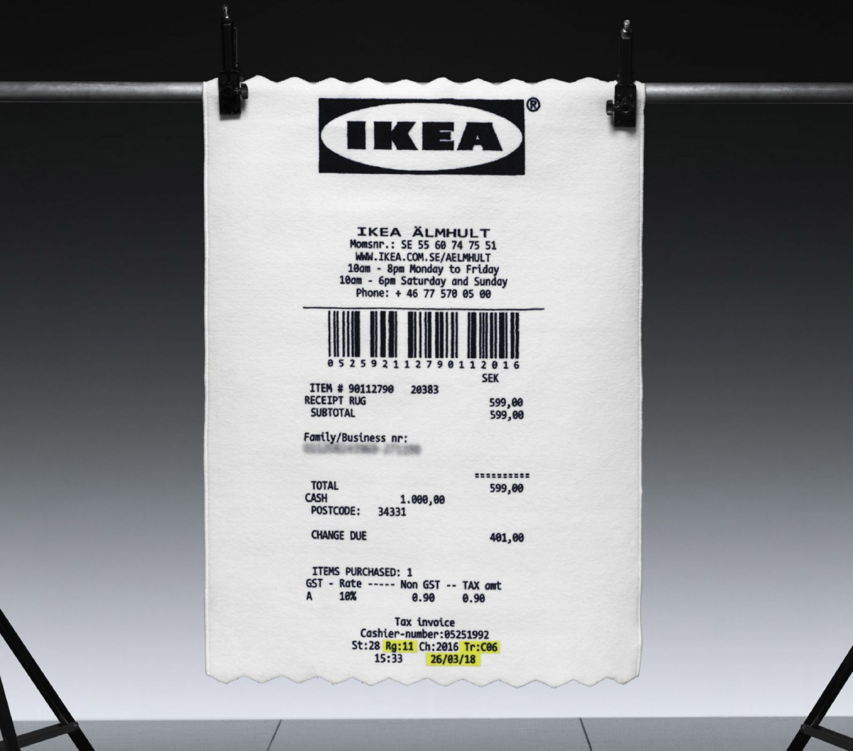 Virgil Abloh IKEA rug, ვირჯილ აბლო ხალიჩა IKEA
