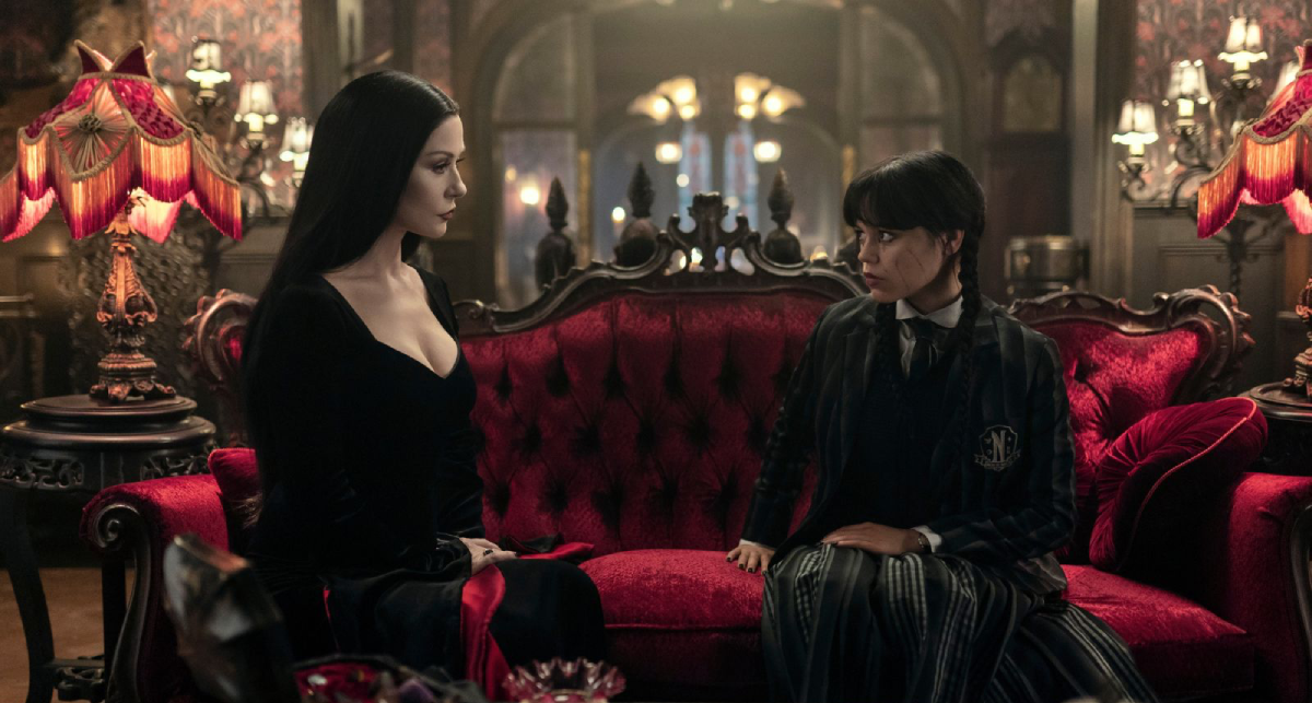 Wednesday, Wednesday season 2, უენსდეი, უენსდეი ადამსი, უენდსდეი მეორე სეზონი, ჯენა ორტეგა, კეტრინ ზეტა ჯონსი